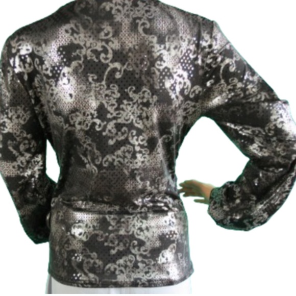 Joseph Ribkoff Peek-a-boo Sleeve Top - Picture 2 of 5